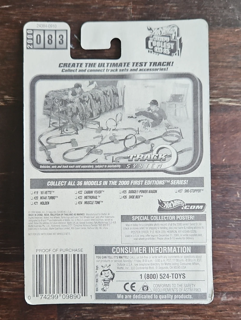 Metrorail 2000 Hot Wheels Car